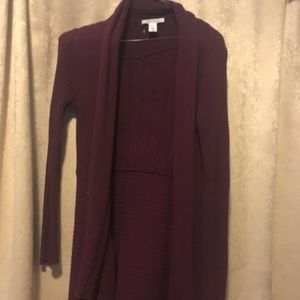 Burgundy Long Sweater